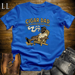 Cigar Dad Tan Softstyle Tee Royal Blue | Cigar Lover Dad Tee