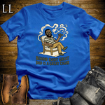 Behind Every Great Dad Cigar Softstyle Tee Royal Blue | Cigar Dad Slogan Tee