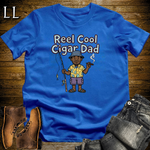 Reel Cool Cigar Dad Softstyle Tee Royal Blue | Fishing Cigar Dad Tee