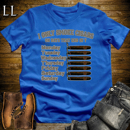Cigars On Days Softstyle T Shirt Royal Blue | Cigar Lover Gift Shirt