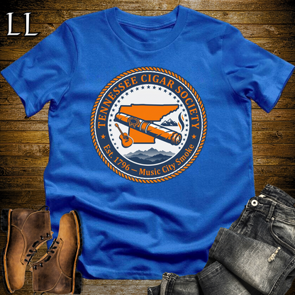 Tennessee Cigar Society Softstyle T Shirt Royal Blue | Cigar Lover Gift Tee