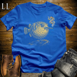 Vintage Cigar Pufferfish Softstyle T Shirt Royal Blue | Funny Cigar Shirt