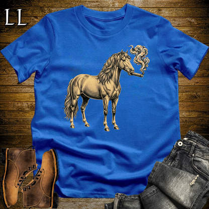 Vintage Cigar Horse Softstyle T Shirt Royal Blue | Funny Cigar Shirt