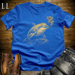 Vintage Cigar Dolphin Softstyle T Shirt Royal Blue | Funny Cigar Shirt