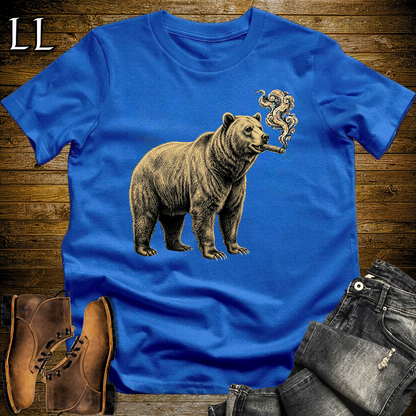 Vintage Cigar Grizzly Softstyle T Shirt Royal Blue | Funny Cigar Shirt