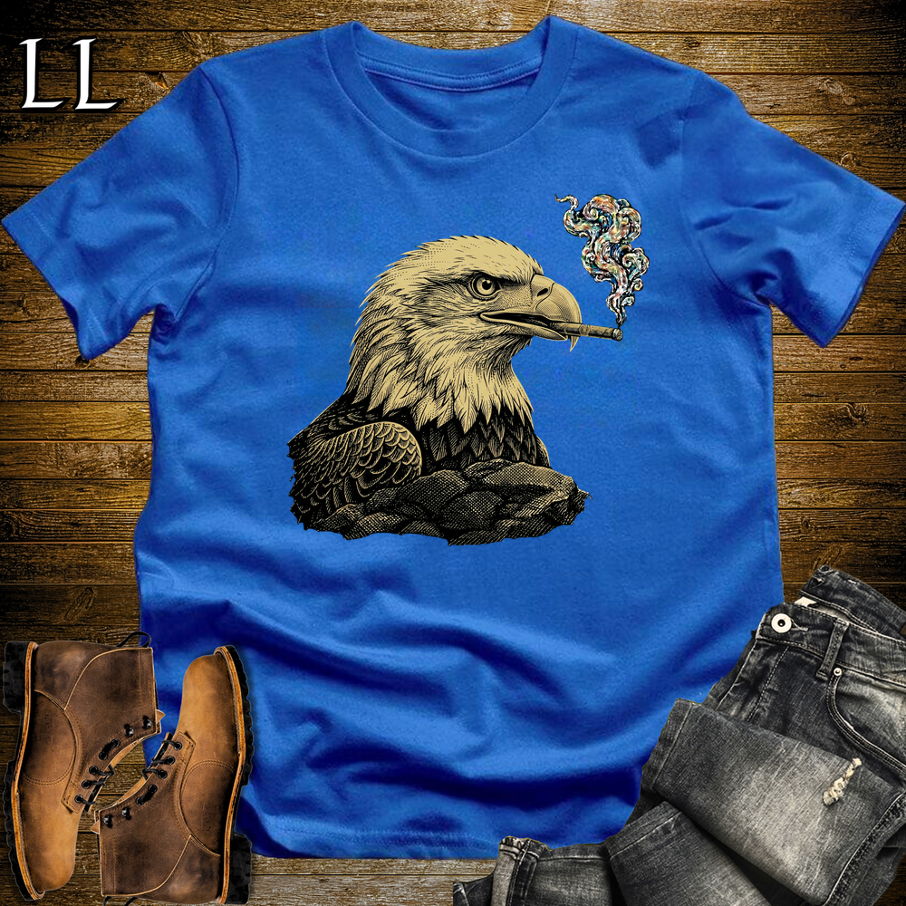 Vintage Cigar Eagle Softstyle T Shirt Royal Blue | Funny Cigar Shirt