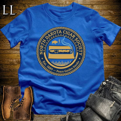 North Dakota Cigar Society Softstyle T Shirt Royal Blue | Cigar Lover Gift Tee