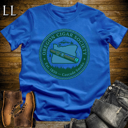 Oregon Cigar Society Softstyle T Shirt Royal Blue | Cigar Lover Gift Tee