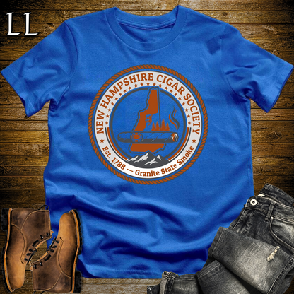 New Hampshire Cigar Society Softstyle T Shirt Royal Blue | Cigar Lover Gift Tee