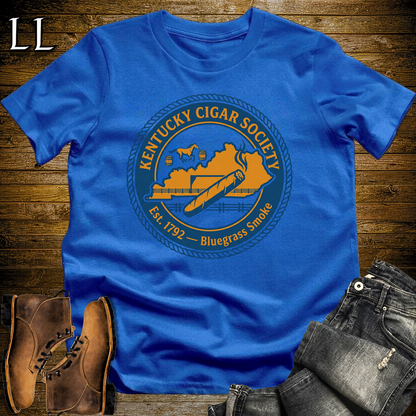 Kentucky Cigar Society Softstyle T Shirt Royal Blue | Cigar Lover Gift Tee