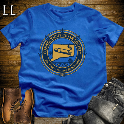 Connecticut Cigar Society Softstyle T Shirt Royal Blue | Cigar Lover Gift Tee
