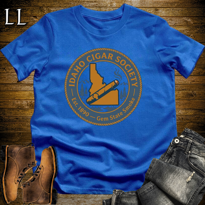 Idaho Cigar Society Softstyle T Shirt Royal Blue | Cigar Lover Gift Tee