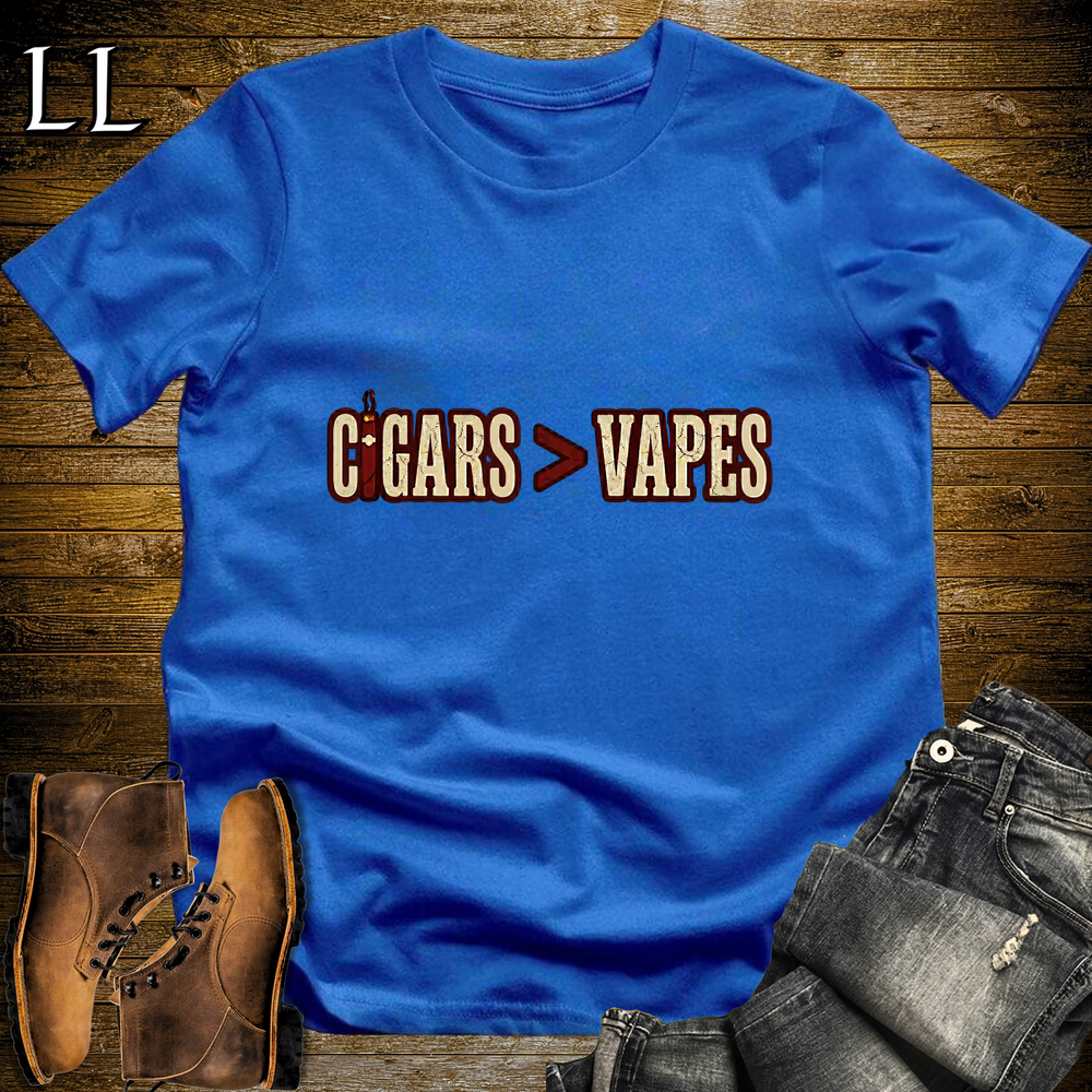 Cigars Better Than Vapes Softstyle T Shirt Royal | Funny Cigar Tee
