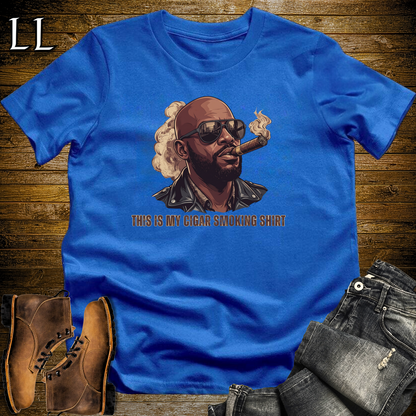 Cigar Smoking Shirt Black Jacket Softstyle T Shirt Royal | Cigar Boss Tee