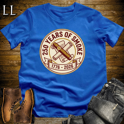 250 Years Of Smoke 1776 Softstyle T Shirt Royal | America 250 Cigar Tee