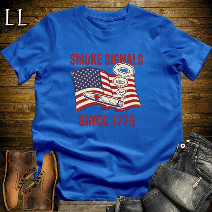 Cigar Smoke Signals Since 1776 Softstyle T Shirt Royal | Patriotic 1776 Cigar Tee