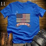 American Cigar Flag Softstyle T Shirt Royal | Patriotic Cigar Flag Tee