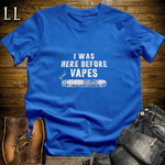 Cigar Was Here Before Vapes Softstyle T Shirt Royal | Funny Cigar Tee