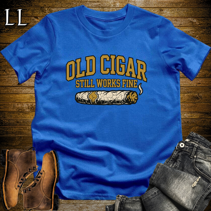 Old Cigar Still Works Fine Softstyle T Shirt Royal | Funny Cigar Tee