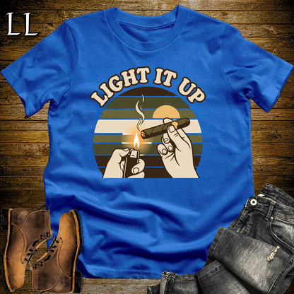 Light It Up Cigar Softstyle T Shirt Royal | Cigar Lover Tee
