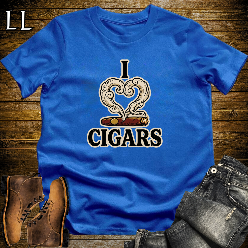 I Heart Cigars Softstyle T Shirt Royal | Cigar Lover Tee