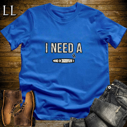 Need A Cigar Softstyle T Shirt Royal | Funny Cigar Tee