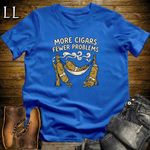 More Cigars Fewer Problems Softstyle T Shirt Royal | Funny Cigar Tee