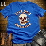 Lifes Short Smoke The Cigars Softstyle T Shirt Royal | Cigar Lover Tee