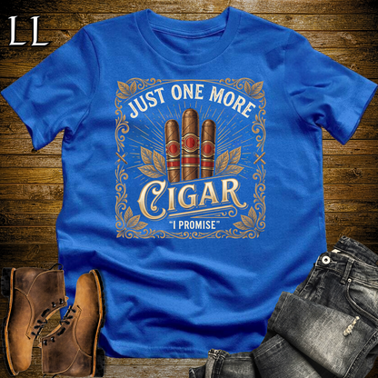 Just One More Cigar Softstyle T Shirt Royal | Funny Cigar Tee