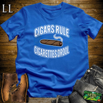 Cigars Rules Cigs Drool Softstyle T Shirt Royal | Funny Cigar Tee
