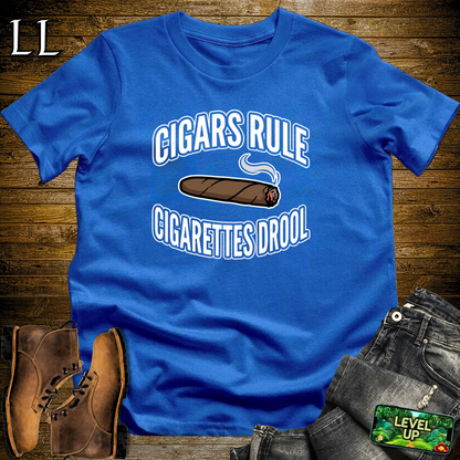 Cigars Rules Cigs Drool Softstyle T Shirt Royal | Funny Cigar Tee