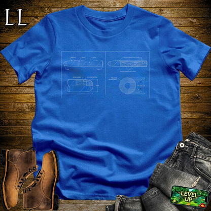 Cigar Blueprint Softstyle T Shirt Royal | Cigar Lover Graphic Tee