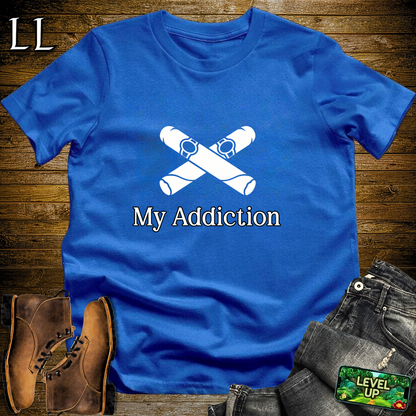 My Addiction Cigars Softstyle T Shirt Royal | Funny Cigar Tee