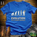 Evolution Of A Cigar Smoker Softstyle T Shirt Royal | Funny Cigar Tee