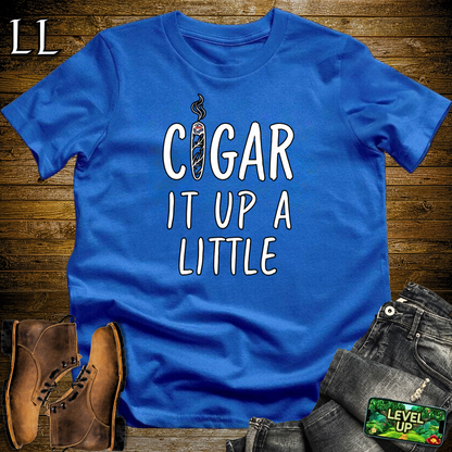 Cigar It Up A Little Softstyle T Shirt Royal | Funny Cigar Tee