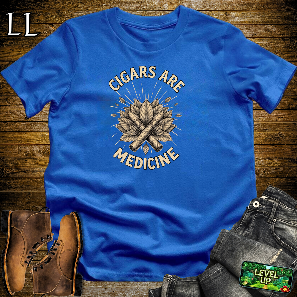 Cigars Are Healing Softstyle T Shirt Royal | Cigar Lover Tee