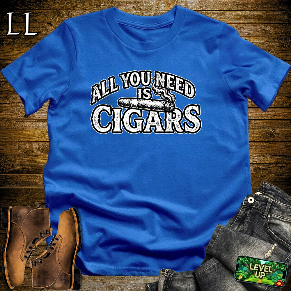 All You Need Is Cigars Softstyle T Shirt Royal | Cigar Lover Tee