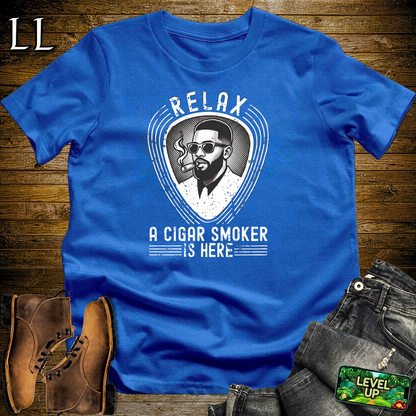 Relax A Cigar Smokers Here Softstyle T Shirt Royal | Cigar Lover Tee