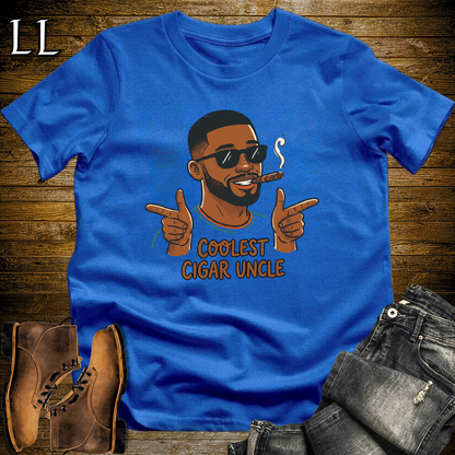 Coolest Cigar Uncle Softstyle T Shirt Royal | Cigar Uncle Gift Tee