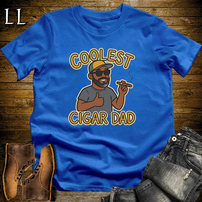 Coolest Cigar Dad Softstyle T Shirt Royal | Cigar Dad Gift Tee