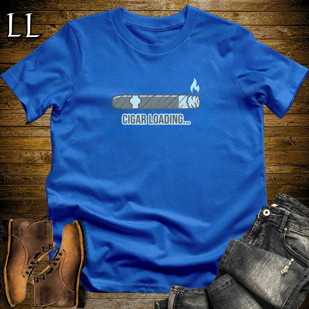 Cigar Loading Softstyle T Shirt Royal | Funny Cigar Tee