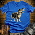 Vintage Cigar Australian Shepherd Softstyle T Shirt Royal | Cigar Australian Shepherd Tee