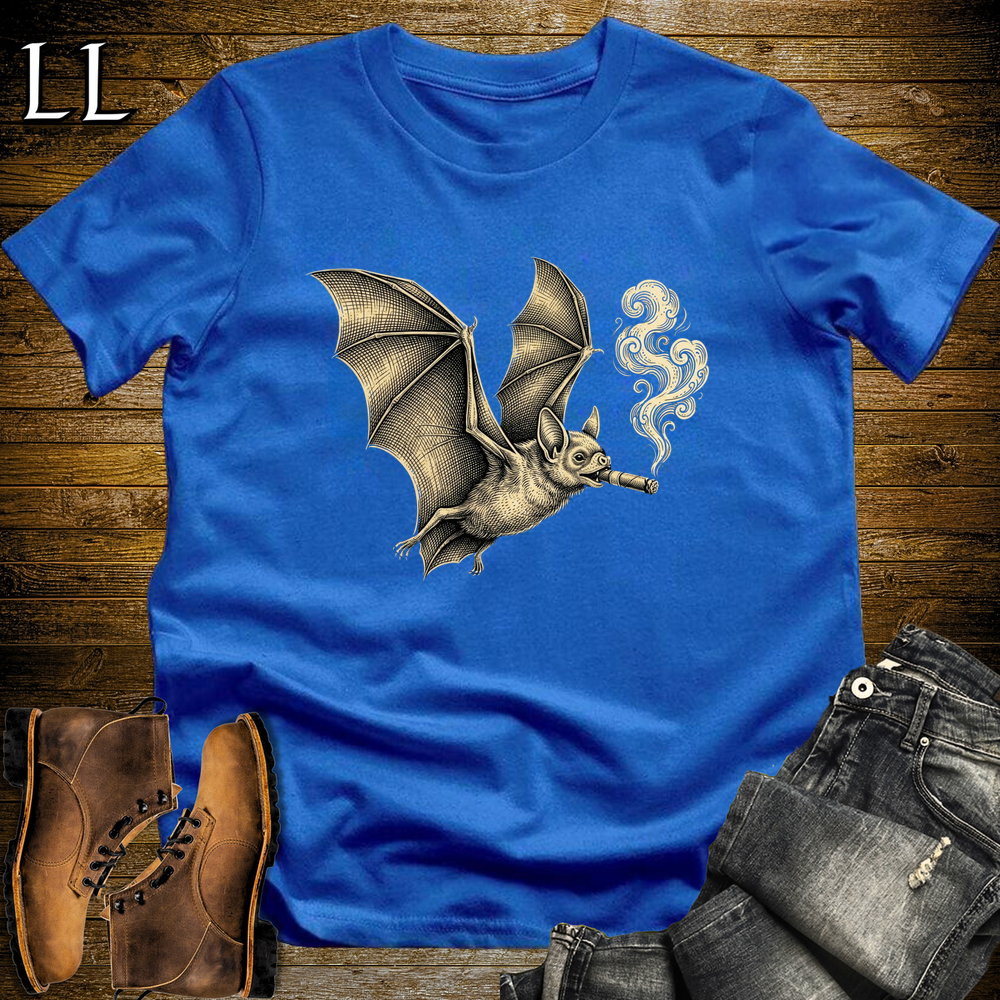 Vintage Cigar Bat Softstyle T Shirt Royal | Cigar Bat Tee