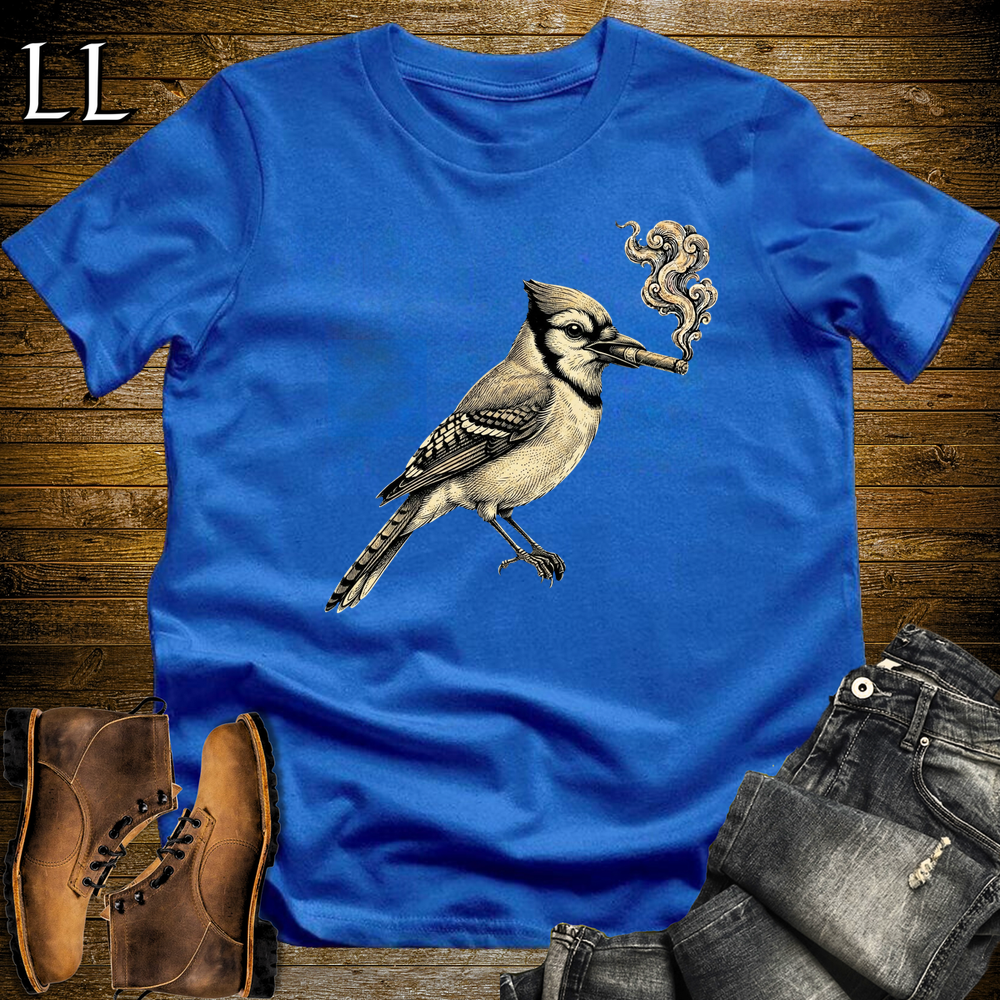 Vintage Cigar Blue Jay Softstyle T Shirt Royal | Cigar Blue Jay Tee