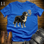Vintage Cigar Bernese Mountain Dog Softstyle T Shirt Royal | Cigar Bernese Mountain Dog Tee