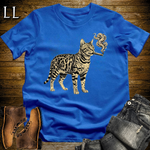 Vintage Cigar Bengal Cat Softstyle T Shirt Royal | Cigar Bengal Cat Tee