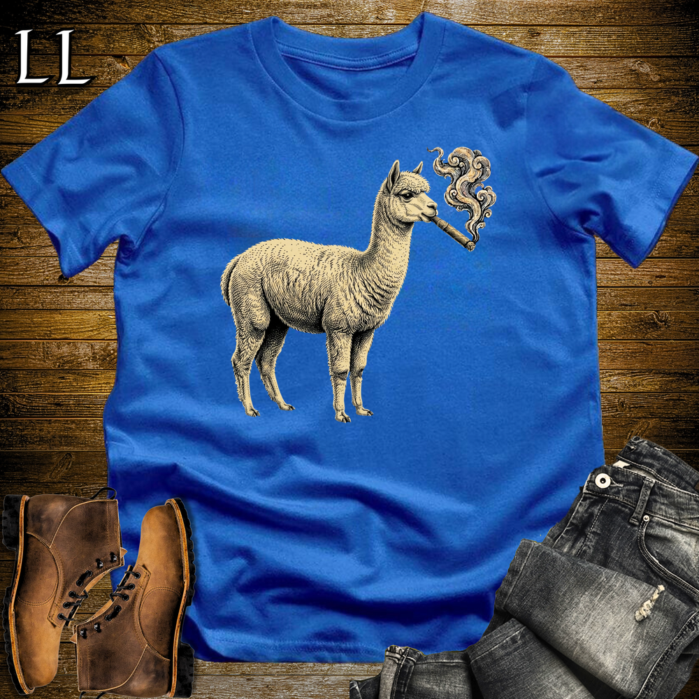 Vintage Cigar Alpaca Softstyle T Shirt Royal | Cigar Alpaca Tee