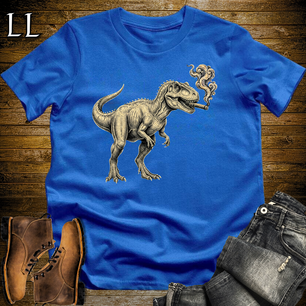 Vintage Cigar Allosaurus Softstyle T Shirt Royal | Cigar Allosaurus Tee