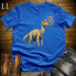 Vintage Cigar Brachiosaurus Softstyle T Shirt Royal | Cigar Brachiosaurus Tee