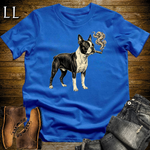 Vintage Cigar Boston Terrier Softstyle T Shirt Royal | Cigar Boston Terrier Tee